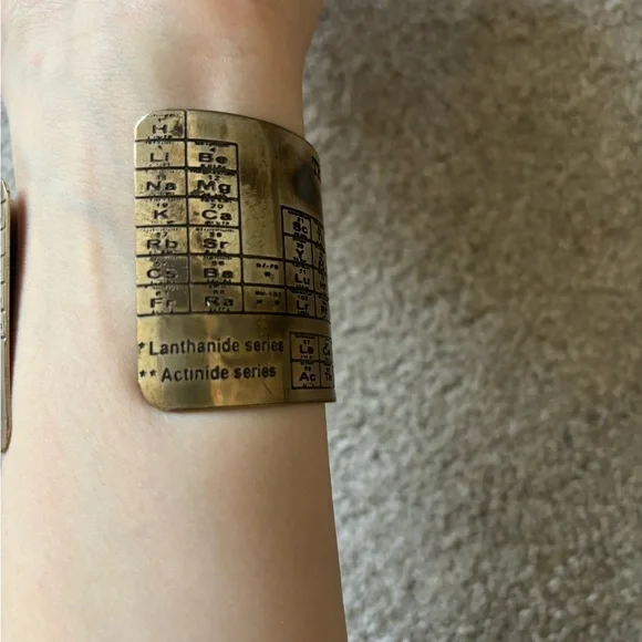 Periodic Table Brass bracelet - Picture 4 of 5